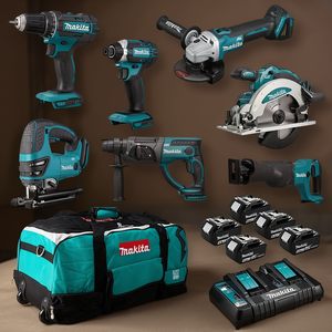 Kit combinado de herramientas eléctricas inalámbricas de 18 V y 7 piezas con taladro de iones de litio sin escobillas y juego de fijación - Product Image 3