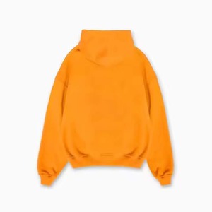 Sudadera con Capucha Oversize de Algodón Grueso de 400GSM con Logo Personalizado, Ajuste Holgado, Color Naranja Sólido, Estilo Urbano para Hombre - Product Image 5
