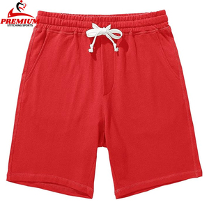 Pantalones cortos informales de verano para hombre, pantalones cortos de cintura media con cintura elástica, pantalones cortos holgados de algodón transpirable de color sólido para hombre - Product Image 1