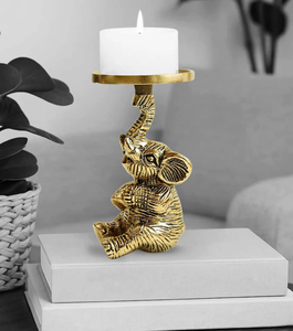 Trusted Manufacturer of Aluminum Metal <b>Elephant</b> Design Candle Holder For Home Decoration Dining Table And Living Room Display - Product Image 4