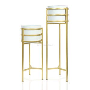 Pots à fleurs décoratifs de luxe en fer de haute qualité pour la maison et le jardin, avec couleur et taille personnalisables pour l'entrée et le bureau - Product Image 1