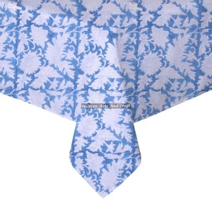 Hermosa Manteles Cuadrados de Algodón con Estampado Artesanal, Cubierta de Mesa OEM para Fiestas en Casa o Banquetes, Diseño Floral para Ropa de Cama - Product Image 5