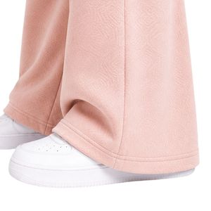 <b>Light</b> Pink Wide Leg Sweatpants Women Elastic Waist Loose Fit Cotton Fleece <b>Trousers</b> Oversized Lounge Pants Casual Streetwear - Product Image 6