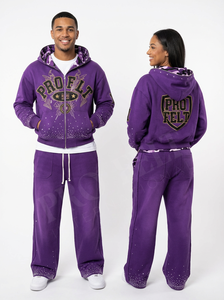 Conjunto Deportivo Cómodo de Última Moda con Detalles de Estrellas, Sudadera con Capucha y Cremallera en Rosa Camuflaje y Pantalones Holgados con Cordón - Product Image 5