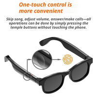 Lunettes Intelligentes Audio : Lunettes de Soleil Sportives à Double Chargement Magnétique, Verres Polarisés, Appel Mains Libres à Oreille Ouverte pour Activités de Plein Air
