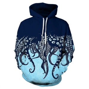 Sweat à capuche imprimé numérique 3D motif animal, 100 % polyester, séchage rapide, coupe ample, pull tendance pour l'automne, vente en gros - Product Image 1