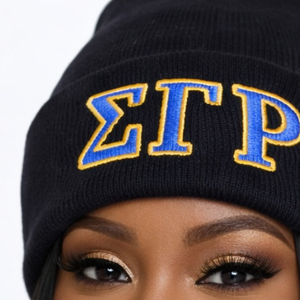 Sigma Gamma Rho Beanie Hat Women Embroidery Knit Cap Warm Winter Skull Cap Casual Stylish Fit - Product Image 2
