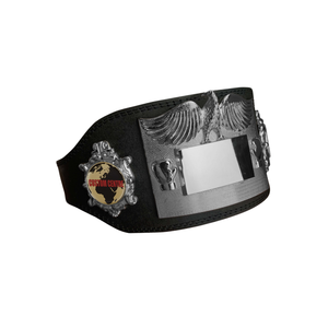 Cinturón de Campeonato Personalizable con Alas Plateadas y Guantes de Boxeo, Cinturón de Cuero de Primera Calidad para Texto Personalizado - Product Image 5