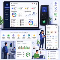 Intelligente HRMS SaaS-Plattform Mitarbeiter-Anwesenheitsverfolgung Biometrie-Integration Arbeitskräfte-Automatisierung Lagerverwaltung Internet-Version MAC