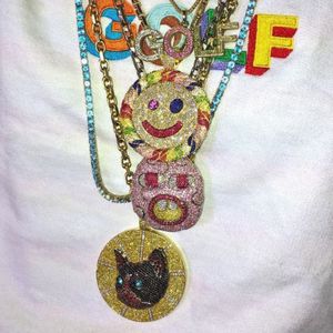 Collar con Colgante Cherry Bomb de Tyler Creator, Marca Briva Jewels BP-85, para Hombre, Estilo Hip Hop, Chapado en Oro y Plata, con Moissanita, Inspirado en Álbumes de Rap - Product Image 6