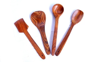 Multi-Purpose Wooden Spoon Set Organic Wood Kitchen Utensils Heat Resistant & Scratch Safe for Non-Stick Cookware - Product Image 2