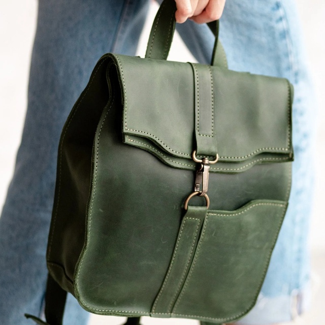 Genuine Leather Lady Backpack Convertible Purse Laptop Shoulder Bag Tassel Detail Spacious Design Zipper 20-35L Women LBK-0040
