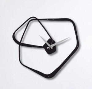 Abstract Geometric Metal <b>Wall</b> <b>Clock</b> Quartz Analog <b>Silent</b> Hanging Minimalist Design for Living Room - Product Image 3