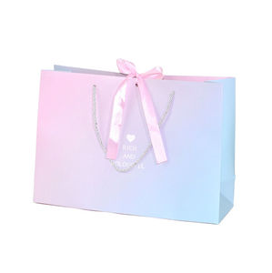 Customized Eco-Friendly Clothing <b>Hand</b>-held Kraft Paper Drawstring Shopping Bags Printing for Sustainable Storage Presentation - Product Image 6