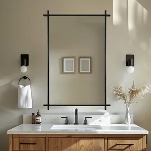 Trending Handmade Metal <b>Wall</b> <b>Mirror</b> Modern Premium Decorative Accent <b>Mirror</b> for Contemporary Living Room Bedroom Home Hotel <b>Wall</b> - Product Image 1