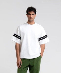T-shirts pour hommes en coton uni surdimensionnés personnalisés, de grande taille, confortables, style décontracté, t-shirts unis - Product Image 2