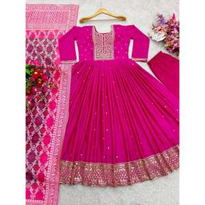 Belles robes de soirée élégantes robe de soirée Pent et Dupatta - Product Image 3