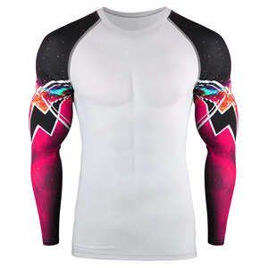 Camiseta Deportiva de Compresión SAIYIN Personalizada para Hombre, Protección Solar UPF50+, Transpirable, Elástica, para Entrenamiento, Venta al Por Mayor - Product Image 5