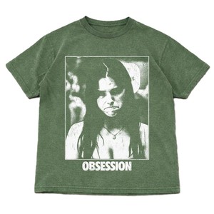 เสื้อยืดผ้าฝ้ายขนาดใหญ่พิเศษพร้อมลายกราฟิกและข้อความ Obsession คอกลมทรงหลวมสไตล์สตรีทแวร์สำหรับทุกเพศ - Product Image 6