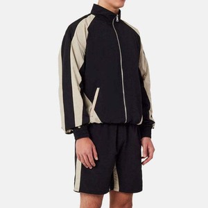 Ensemble de survêtement décontracté en polyester pour l'automne, veste coupe-vent à capuche unisexe, survêtement pour homme, deux pièces - Product Image 2