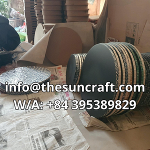 Salvamantel Redondo con Incrustaciones de Conchas MOP Tropical Escape para Comedor Estilo Resort y Decoración de Bodas Caribeñas - Product Image 4