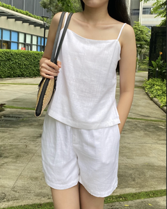 Pantalones Cortos de Lino Transpirables de Pierna Ancha para Verano, OEM ODM, Ajuste Holgado, No se Destiñen, No se Encogen, de Fabricante Vietnamita - Product Image 1