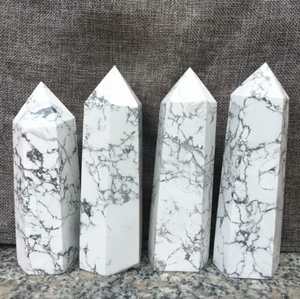 Torre de cristal pulido de alta calidad, piedra de sanación Howlite, punta de torre Howlite para decoración del hogar - Product Image 5