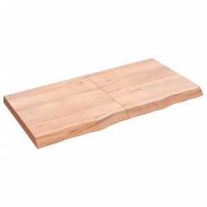 Mueble de baño de madera maciza marrón claro de 47.2"x23.6"x(0.8"-2.4") con encimera con tratamiento de luz - Product Image 2