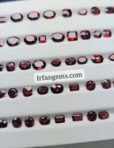 High Quality Red <b>Garnet</b> Faceted 100%Natural Red <b>Garnet</b> Crystal Jewelry Making Stone Red <b>Garnet</b> Cabochon Wholesale Price Lot - Product Image 2