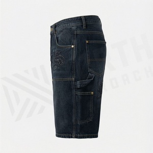 Shorts en jean délavé personnalisables pour hommes et femmes – Qualité supérieure, tendance estivale, effet soleil éclaté _1 - Product Image 3