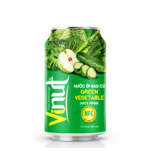 Verduras verdes 330ml Bebida de jugo 24 latas de cartón sin azúcar OEM ODM Etiqueta privada Muestra gratis Exportación Calidad Saludable - Product Image 1