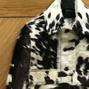 Chaquetas de Cuero con Pelo, Piel de Vacuno Auténtica, Lona Transpirable, Acabado de Alta Calidad, Modernas con Detalles de Animales - Product Image 3