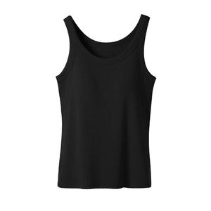 Premium Quality Cotton Made Quick Dry Breathable Tank Top <b>Organic</b> Cotton Women's Tank Top 2025 Sleeveless tank Top Women <b>Padded</b> - Product Image 4