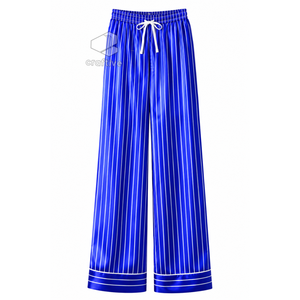 เซตชุดนอนลายทางสำหรับผู้หญิง Zeta Phi Beta Sorority ชุดนอนติดกระดุมด้านหน้าพร้อมกางเกงมีเชือกผูก เสื้อผ้าสำหรับนอนหลับที่สบาย ๆ ชุดลำลองแสนสบาย - Product Image 5