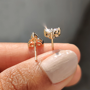 Fashion Stud <b>Earrings</b> Minimalist Round Lab Grown Diamond Stud <b>Earrings</b> 14K 18K Solid Gold Three Stone Diamond Cluster <b>Earrings</b> - Product Image 5