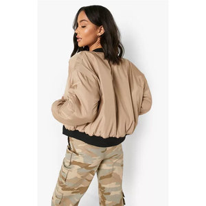 <b>Star</b> Crystal Enterprises Outdoor Winter Women's Cropped Bomber <b>Jacket</b> Windproof Casual Style Autumn Women Bomber <b>Jacket</b> - Product Image 3