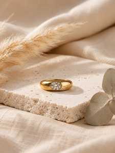 Bague de fiançailles solitaire en diamant de laboratoire taille ovale East West 0,70 ct, or massif 10K 14K 18K, bijoux fins certifiés IGI, couleur E - Product Image 1