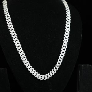 Cadena Cubana Hip Hop Iced Out con Micro Pavé de Moissanita y Diamantes, Cadena Cubana de Acero Inoxidable, Joyería de Lujo para Hombres y Mujeres - Product Image 2