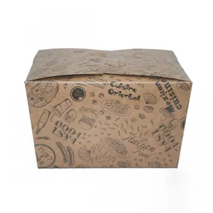 Food Grade Eco Take Away Boxes High-Capacity Inner Coating Film Design Waterproof And Oilproof