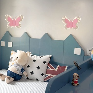 Chambre applique murale moderne intérieur papillon étoile veilleuse dessin animé maison déco lampe de chevet Dimmable mur LED lampe pour chambre d'enfants - Product Image 3