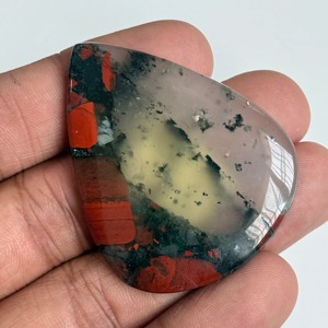 Pierre de sang naturelle mélangée, cabochons en vrac, pierres précieuses polies, pierre héliotrope pour la fabrication de bagues, pendentifs et bijoux - Product Image 4