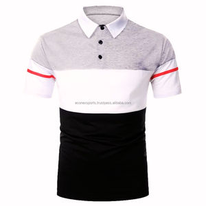 Econex T-shirts polo pour hommes imprimés sur mesure, couleur unie, manches courtes, tricot, tenue décontracté de golf d'affaires, grande taille, respirant, classique - Product Image 3