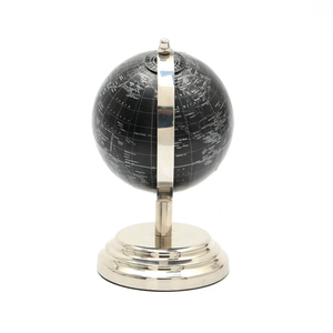 Escultura de Globo Terráqueo Contemporánea de Metal Plateado, Centro de Mesa Moderno para Sala de Estar, Oficina, Decoración del Hogar, Marca PHC - Product Image 6