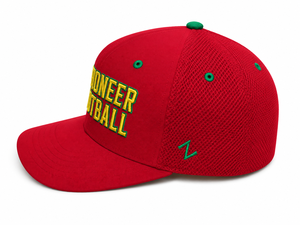 Casquette Snapback en maille rouge Meloners Football avec logo brodé sur le panneau avant, unisexe, ajustable, 6 panneaux - Product Image 4