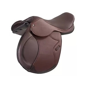 Selle de cheval Western confortable et durable en cuir véritable gaufré, avec assise amortissante et arceau en bois, couleur/taille personnalisable - Product Image 2