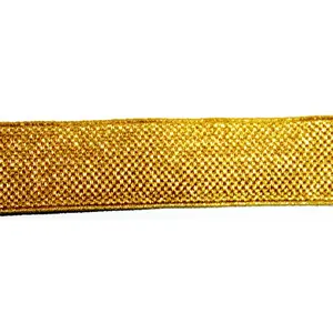 Garniture de coupe de dentelle de tresse française d'or uniforme OEM de haute qualité pour les vêtements, tissu technique, caractéristiques personnalisées, tresses d'or étroites