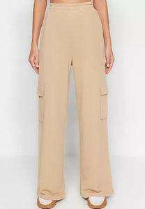 กางเกงขายาวลำลองผู้หญิงเอวสูงทรงหลวม น้ำหนักเบา ราคาถูก ขายส่ง รับผลิตแบบ OEM - Product Image 2