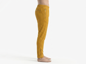 Pantalones Deportivos Amarillos para Hombre, Cintura Elástica, Tejido 100% Poliéster, Peso Medio, Transpirables, Ecológicos, de Secado Rápido, con Bolsillos Laterales, Casuales - Product Image 3