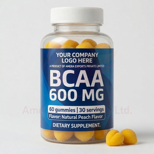 Private Label BCAA Gummies 600mg Vegan Amino Acid Dietary Supplement OEM Bulk Supplier - Product Image 2