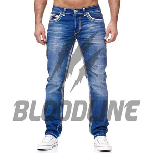 Jeans Blancos para Hombre Bloodline, Corte Slim Fit, Cintura Media, Algodón, Estilo Casual de Verano, Jeans para Hombre, Tela Denim de Primera Calidad - Product Image 6